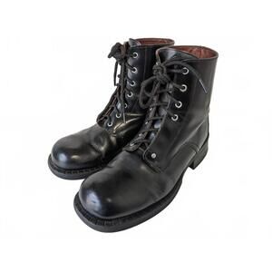 Diesel Bosnia+Herz Men Combat Boots Jet Black Leather US 10